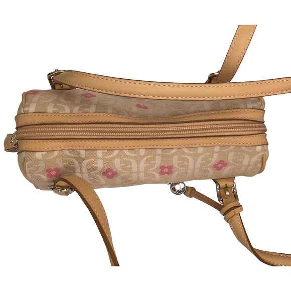 Y2K Fossil Pastel Mini Purse Leather Bottom - Picture 9 of 11